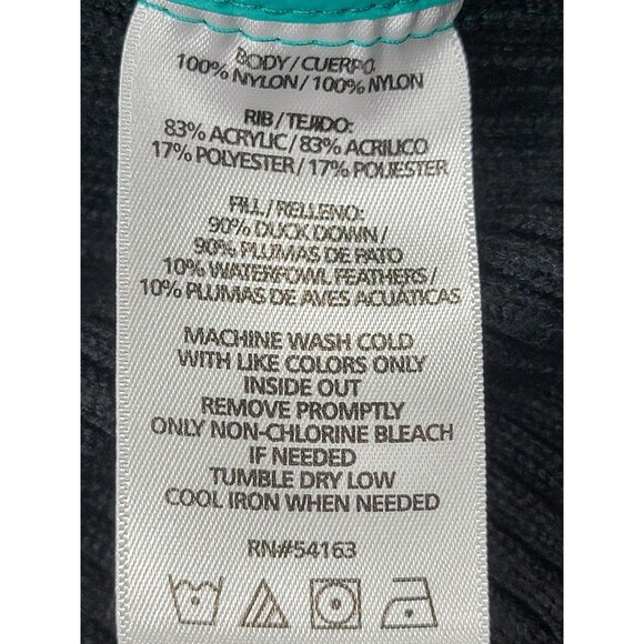 Calvin Klein Vest Womens Medium Teal Down Puffer Rib Knit Back Zip MP3 Pocket - Picture 5 of 11